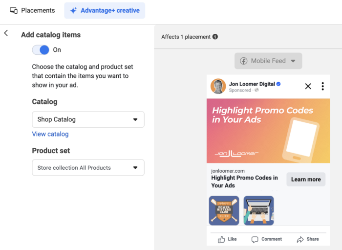 Add Catalog Items